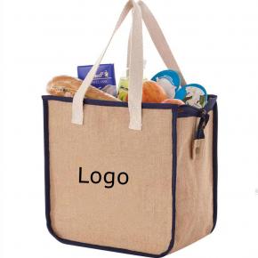 Jute Insulated Lunch Tote