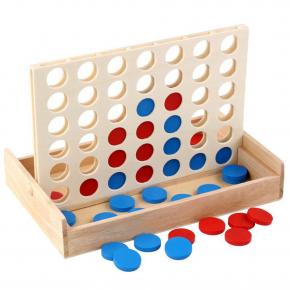 Wooden Four-Connected Game Set