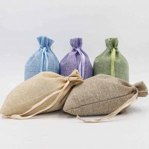 Linen Drawstring Pouch Bag