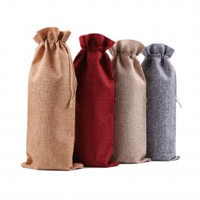 Jute Wine Gift Bags